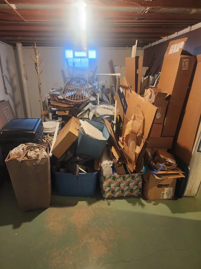 Roll-off dumpster container at job site for 6 Yard Dumpster Rental in Vashon